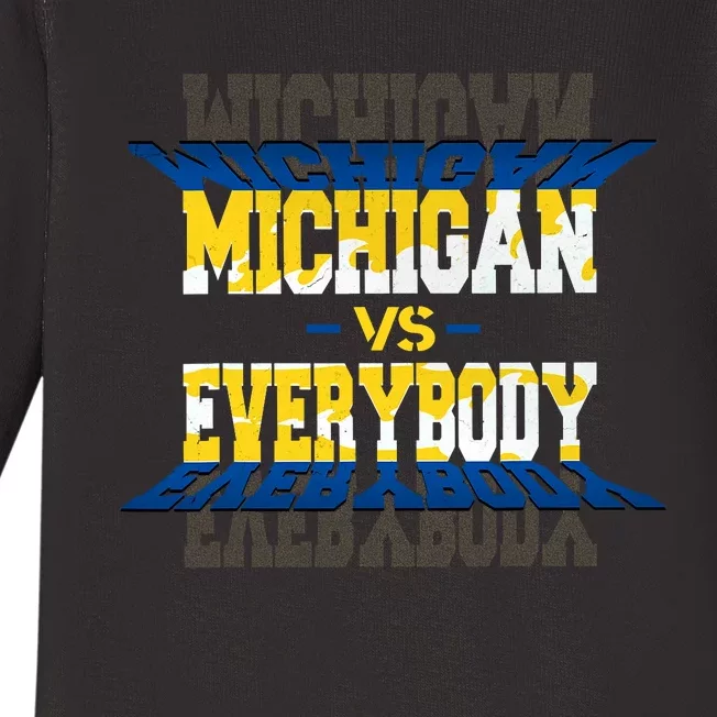 Michigan Vs. Everyone Baby Long Sleeve Bodysuit