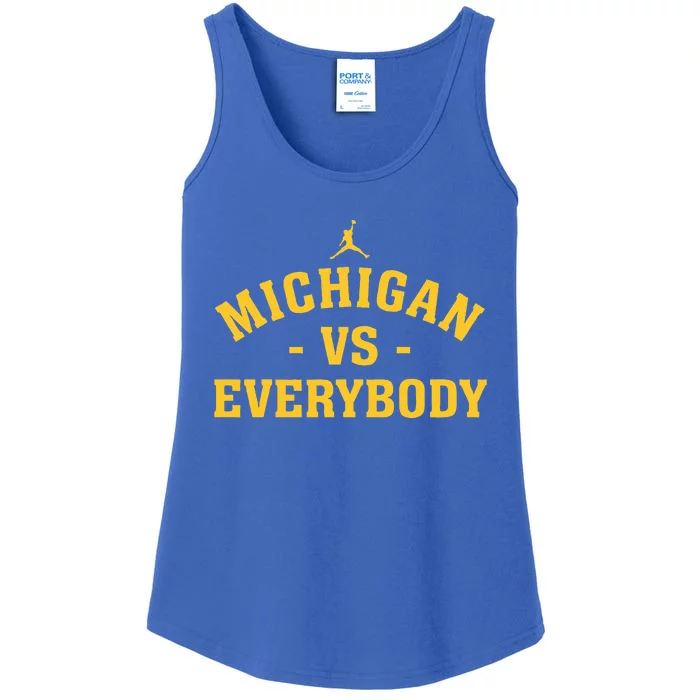 Michigan vs Everyone Everybody Quote Funny Ladies Essential Tank