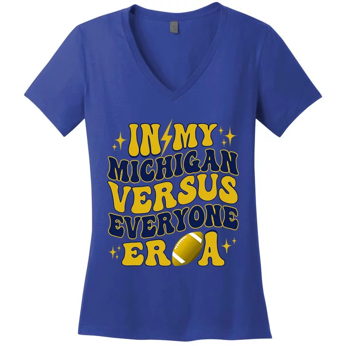 Michigan vs Everyone Everybody World Women's V-Neck T-Shirt