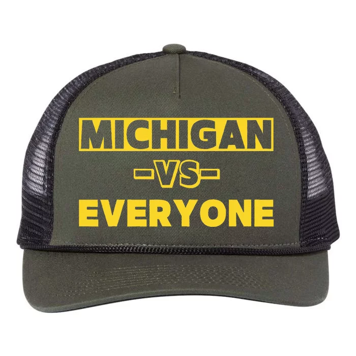 Michigan vs everyone Retro Rope Trucker Hat Cap