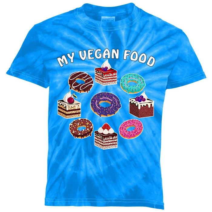 My Vegan Food Cake Muffin Pastry Sweet Doughnuts Great Gift Kids Tie-Dye T-Shirt