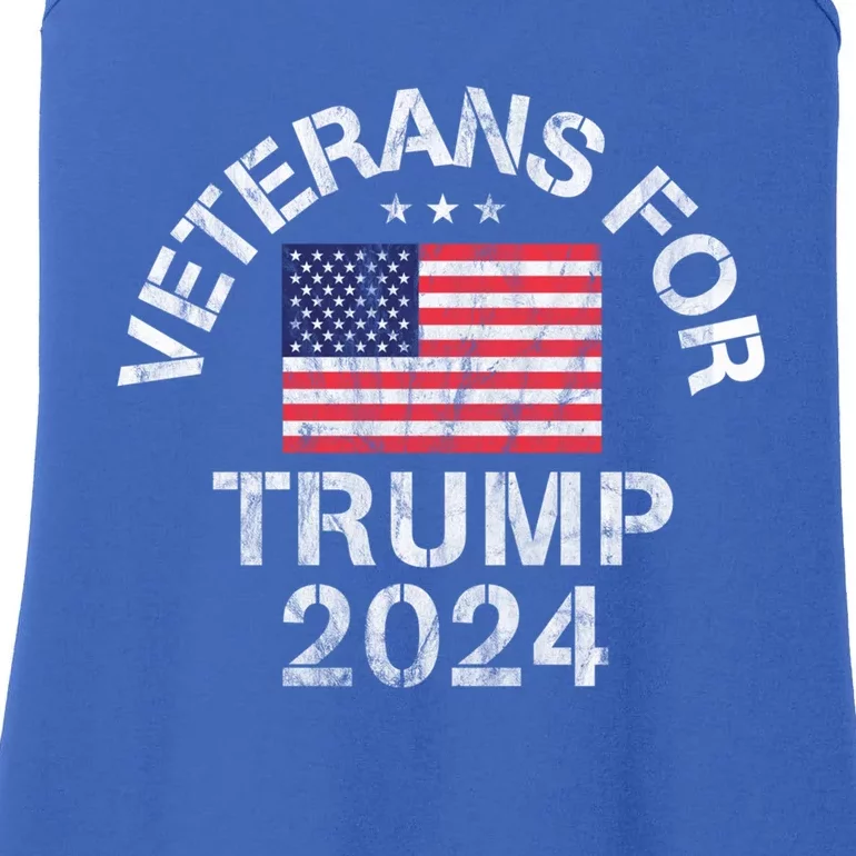 Military Veterans For Trump 2024 Meaningful Gift Ladies Essential Tank