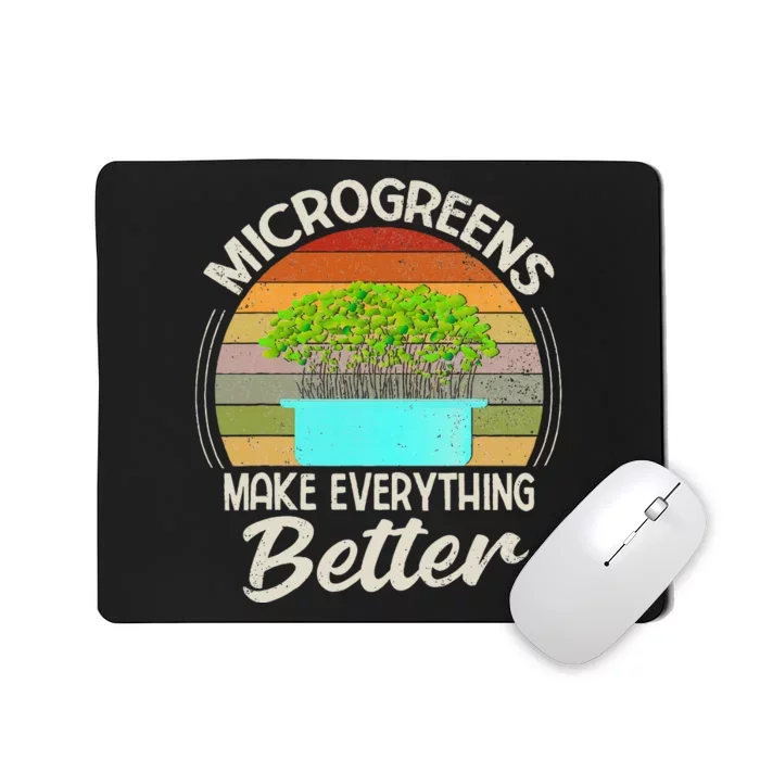 Microgreens Vegan Funny Microgreen Farmer Gardening Mousepad