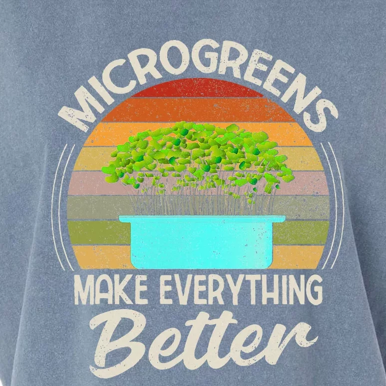 Microgreens Vegan Funny Microgreen Farmer Gardening Garment-Dyed Women's Muscle Tee