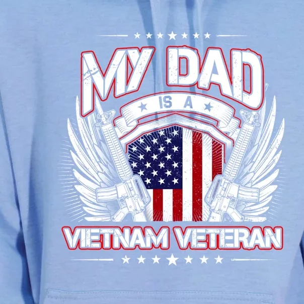 Military Vetarans Gift Tee My Dad Is A Vietnam Veteran Gift Unisex Surf Hoodie