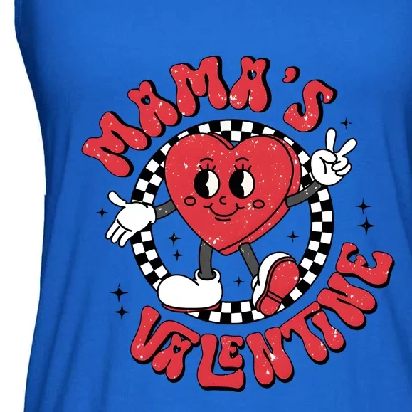 MamaS Valentine Groovy Lover Love Matching Couple Matching With Husband Ladies Essential Flowy Tank