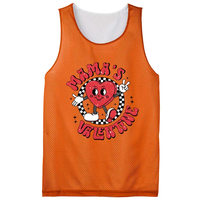 MamaS Valentine Groovy Lover Love Matching Couple Matching With Husband Mesh Reversible Basketball Jersey Tank