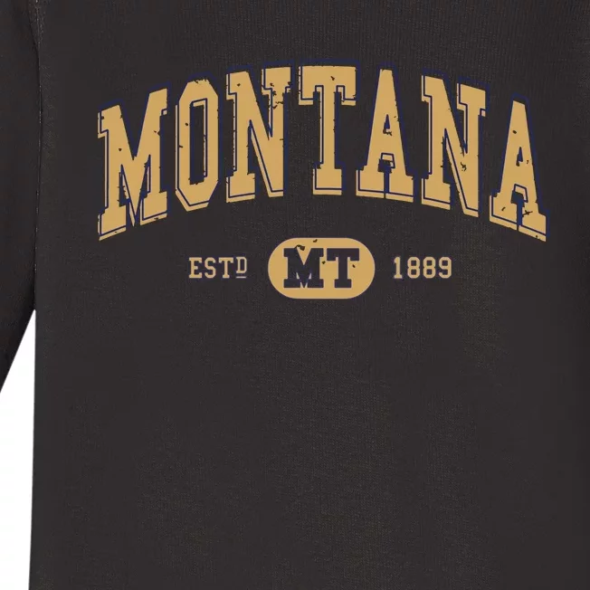 Montana Varsitystyle Graphic Baby Long Sleeve Bodysuit