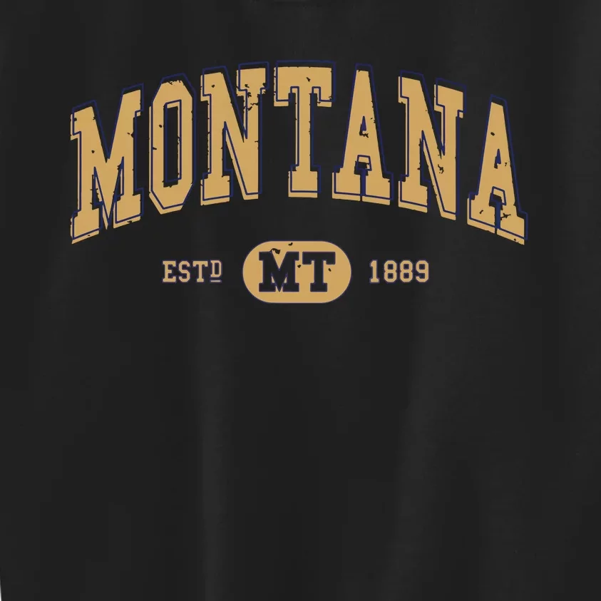 Montana Varsitystyle Graphic Kids Sweatshirt