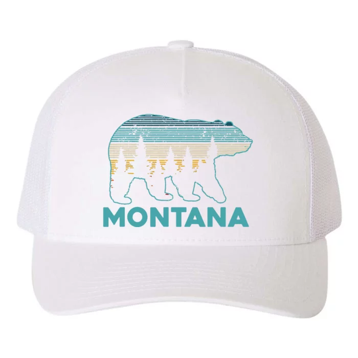 Montana Vintage Grizzly Bear Nature Hiking Souvenir Gift Yupoong Adult 5-Panel Trucker Hat