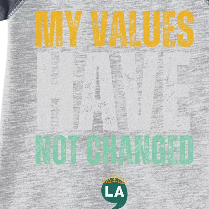 My Values Have Not Changed Infant Baby Jersey Bodysuit