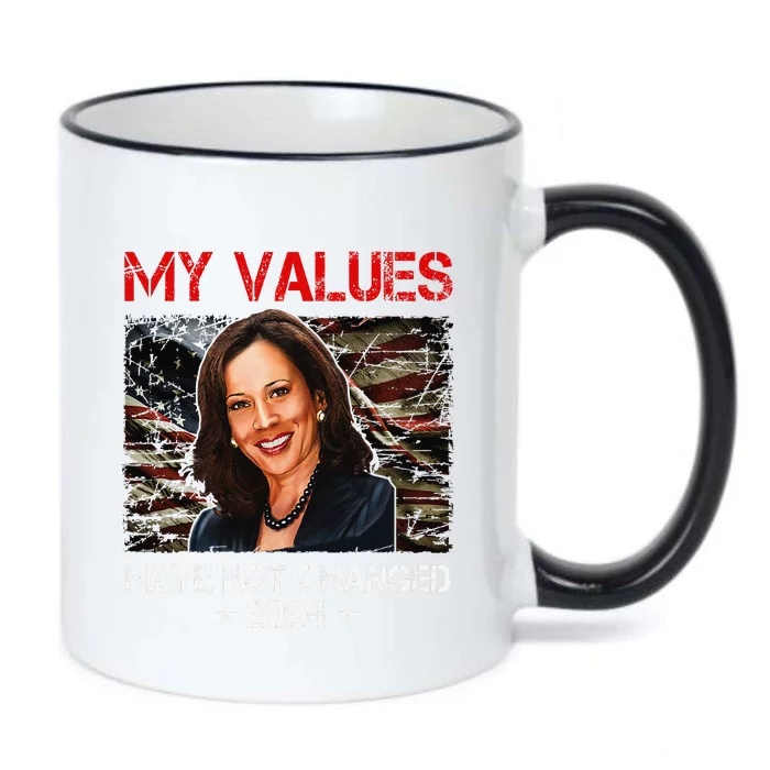 My Values Have Not Changed Kamala Harris 2024 President Black Color Changing Mug