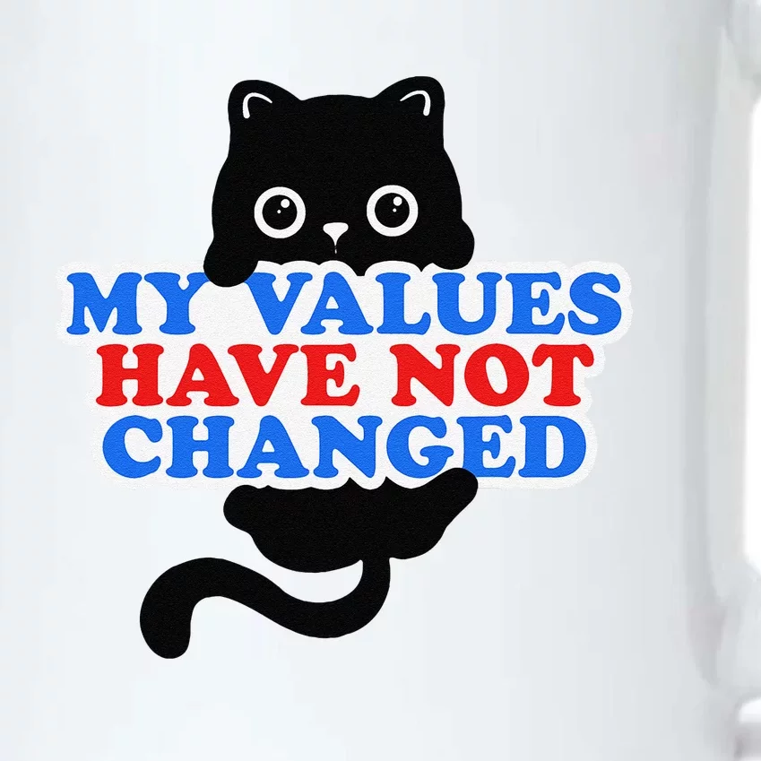 My Values Have Not Changed Funny Kamala Harris Cat Black Color Changing Mug