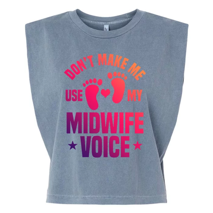 Midwife Vpice Healthcare Worker Birth Obstetrician Cool Gift Garment-Dyed Women's Muscle Tee