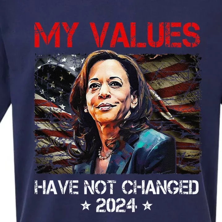 My Values Have Not Changed Kamala Harris 2024 President Sueded Cloud Jersey T-Shirt