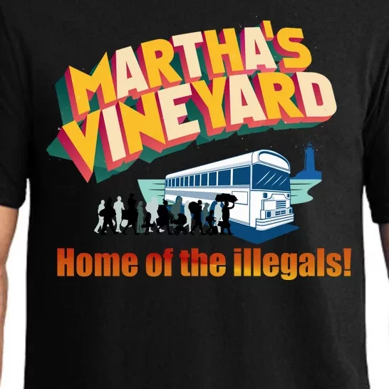 Martha's Vineyard Home Of The Illegals Funny Pajama Set