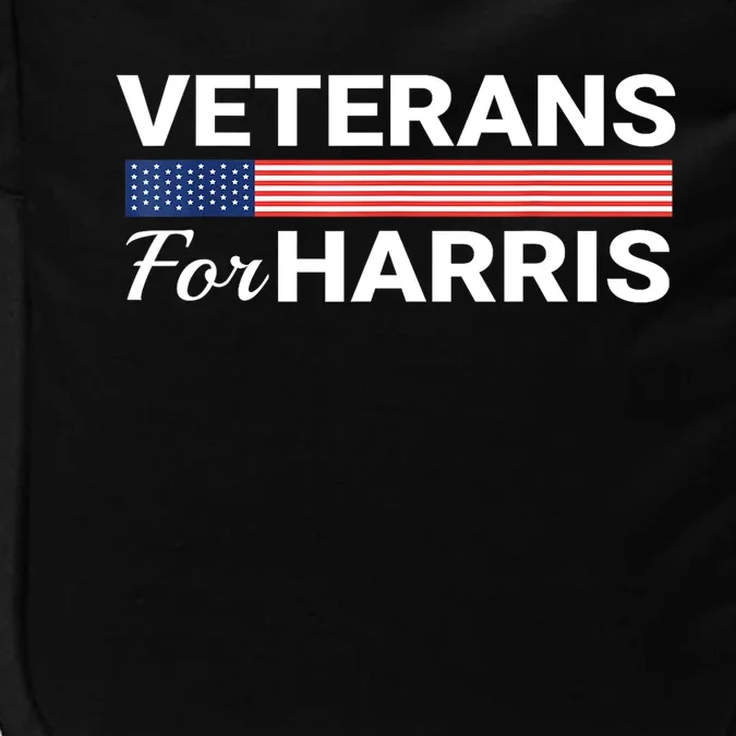 Military Vets Kamala Harris Us Flag Veterans For Harris 2024 Gift Impact Tech Backpack