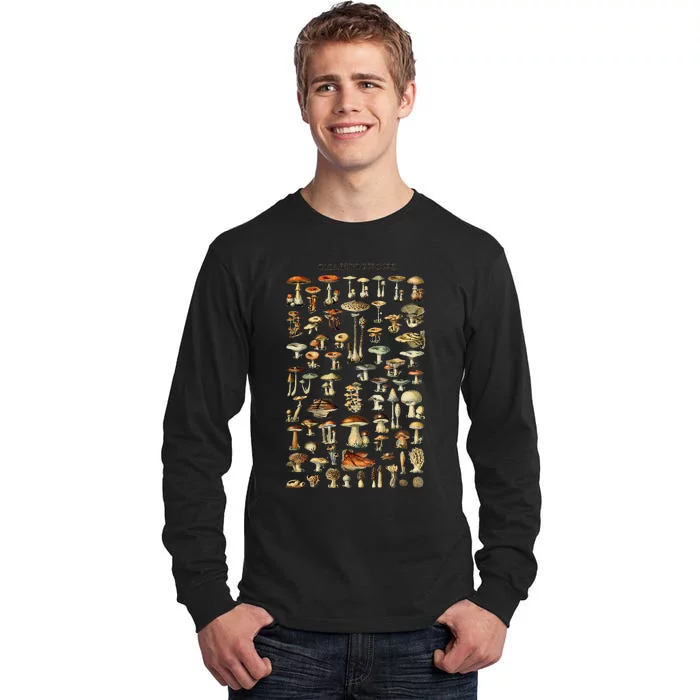 Mushroom  Vintage Mushroom Illustration Morel Hunter Tall Long Sleeve T-Shirt