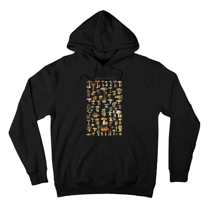 Mushroom  Vintage Mushroom Illustration Morel Hunter Tall Hoodie