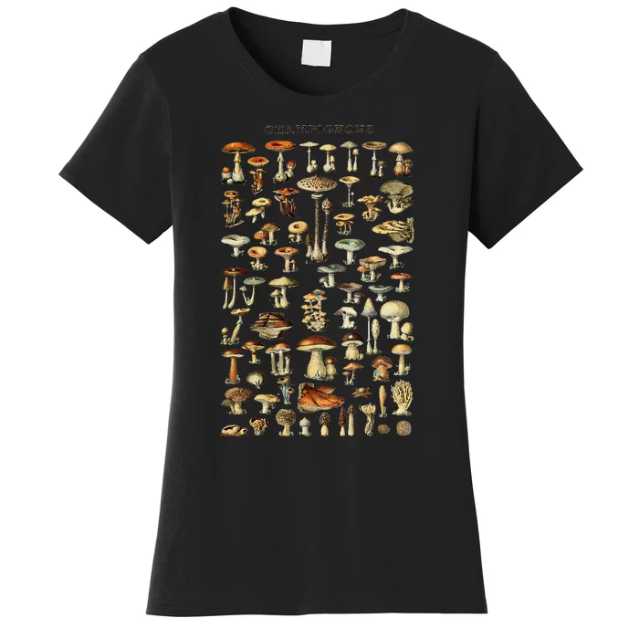 Mushroom  Vintage Mushroom Illustration Morel Hunter Women's T-Shirt