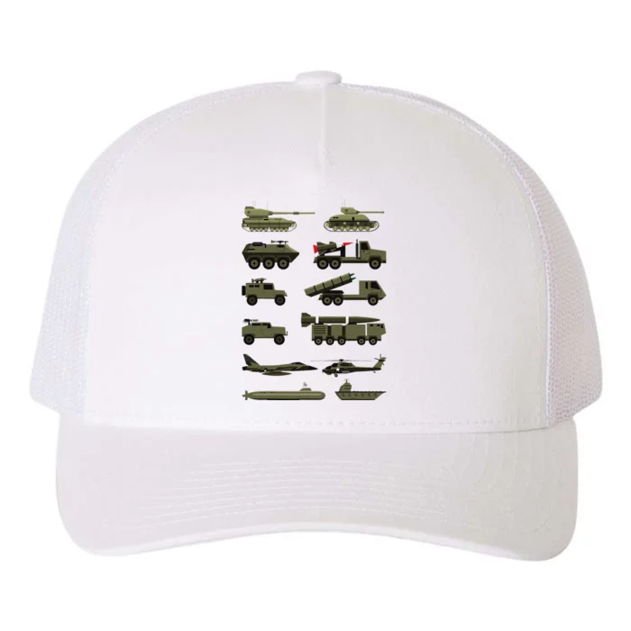 Military Vehicles Military Boy And Girl Tank Lover Yupoong Adult 5-Panel Trucker Hat