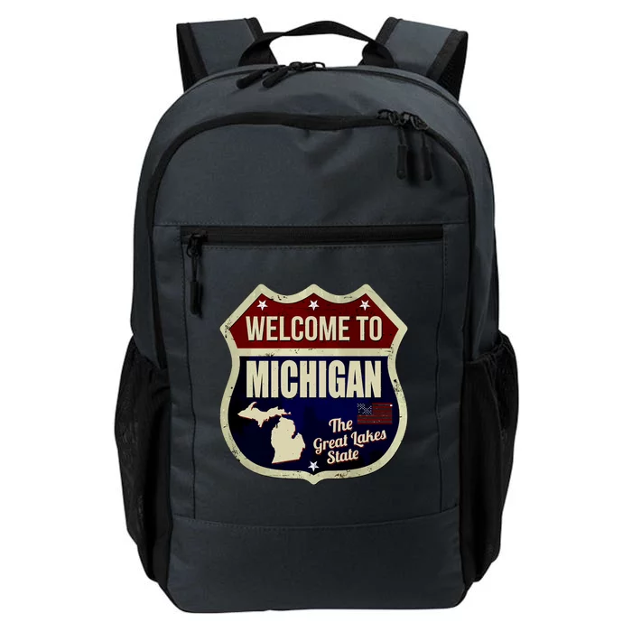 Michigan Vintage Metal Road Sign Logo Daily Commute Backpack