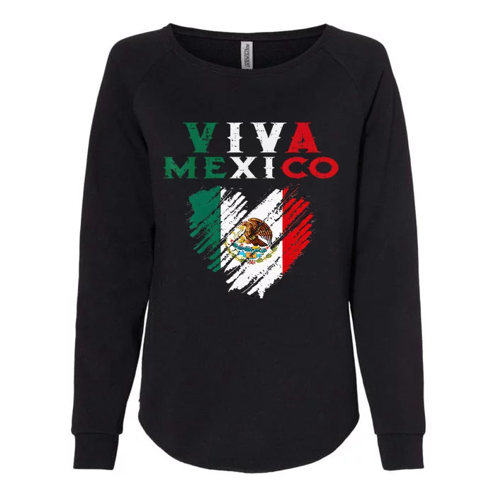 Mexican Viva Mexico Independence Day Flag Kids Womens California Wash Sweatshirt