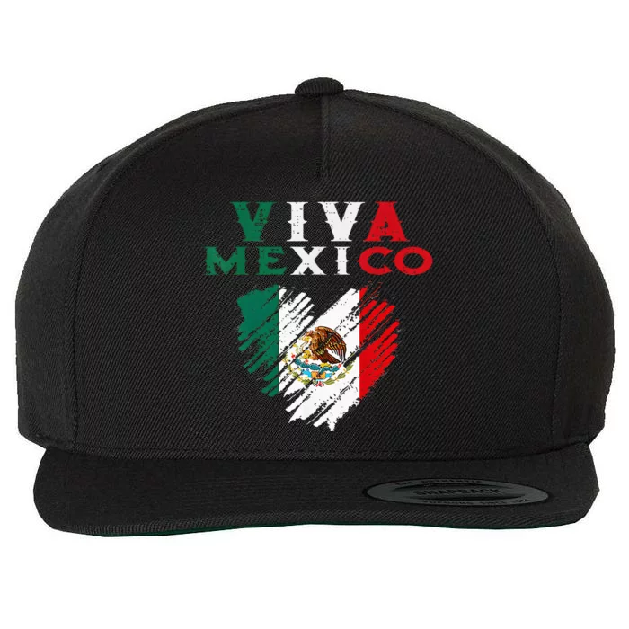 Mexican Viva Mexico Independence Day Flag Kids Wool Snapback Cap