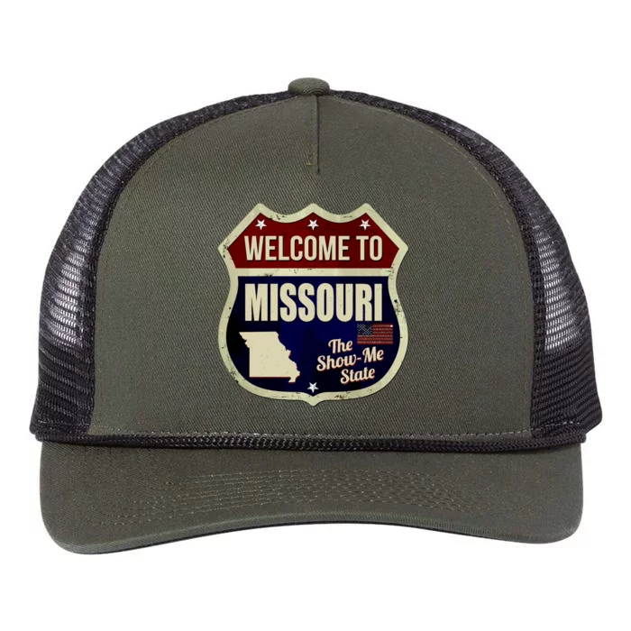 Missouri Vintage Metal Road Sign Logo Retro Rope Trucker Hat Cap