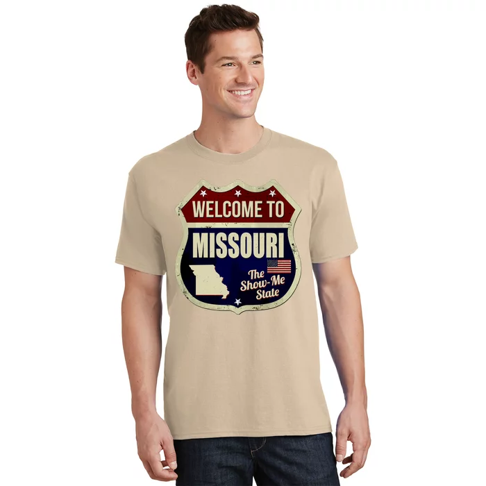 Missouri Vintage Metal Road Sign Logo T-Shirt