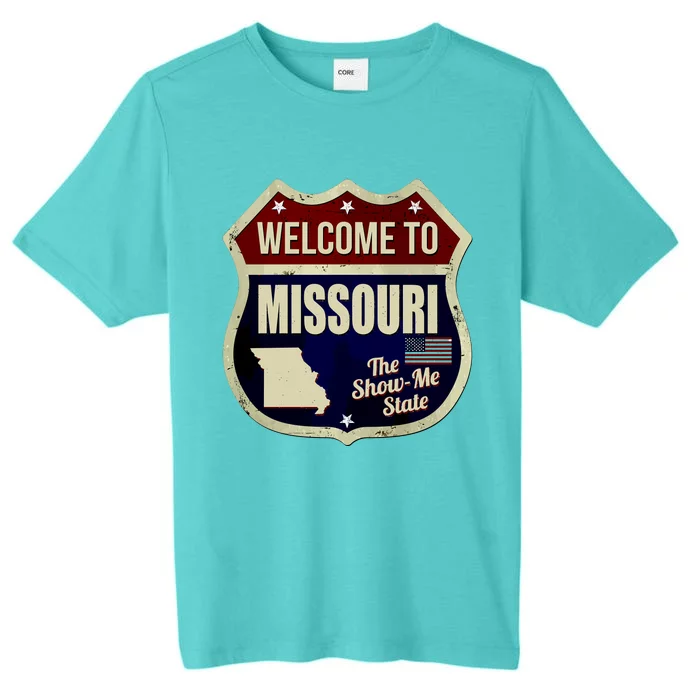 Missouri Vintage Metal Road Sign Logo ChromaSoft Performance T-Shirt