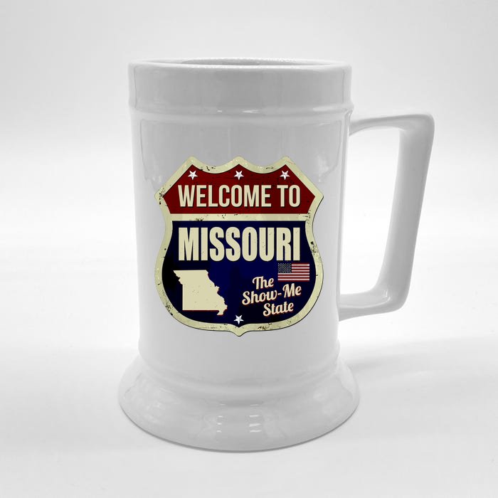 Missouri Vintage Metal Road Sign Logo Front & Back Beer Stein