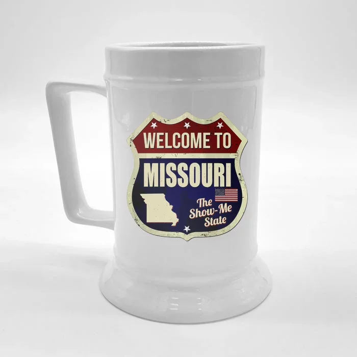 Missouri Vintage Metal Road Sign Logo Front & Back Beer Stein