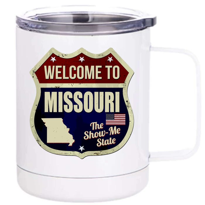 Missouri Vintage Metal Road Sign Logo Front & Back 12oz Stainless Steel Tumbler Cup