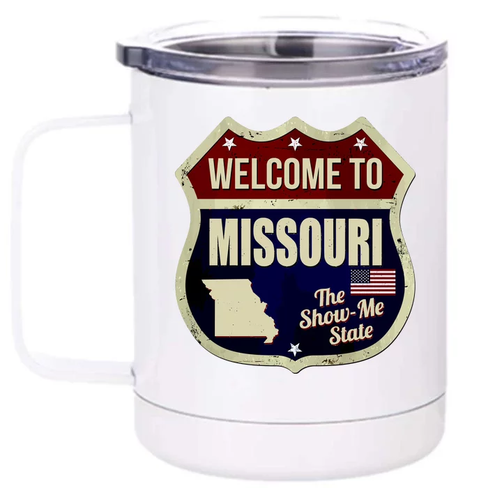 Missouri Vintage Metal Road Sign Logo Front & Back 12oz Stainless Steel Tumbler Cup