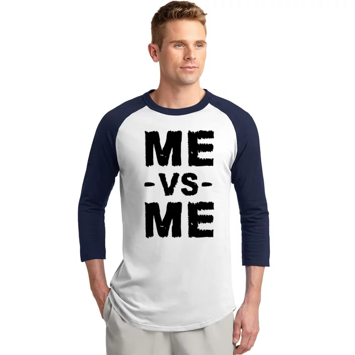 Me Vs Me Hustle Entrepreneur Self Discipline Motivation Baseball Sleeve Shirt