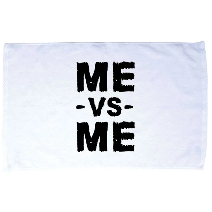 Me Vs Me Hustle Entrepreneur Self Discipline Motivation Microfiber Hand Towel