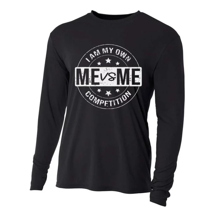 Me vs Me I am My Only Competition Motivational Cooling Performance Long Sleeve Crew