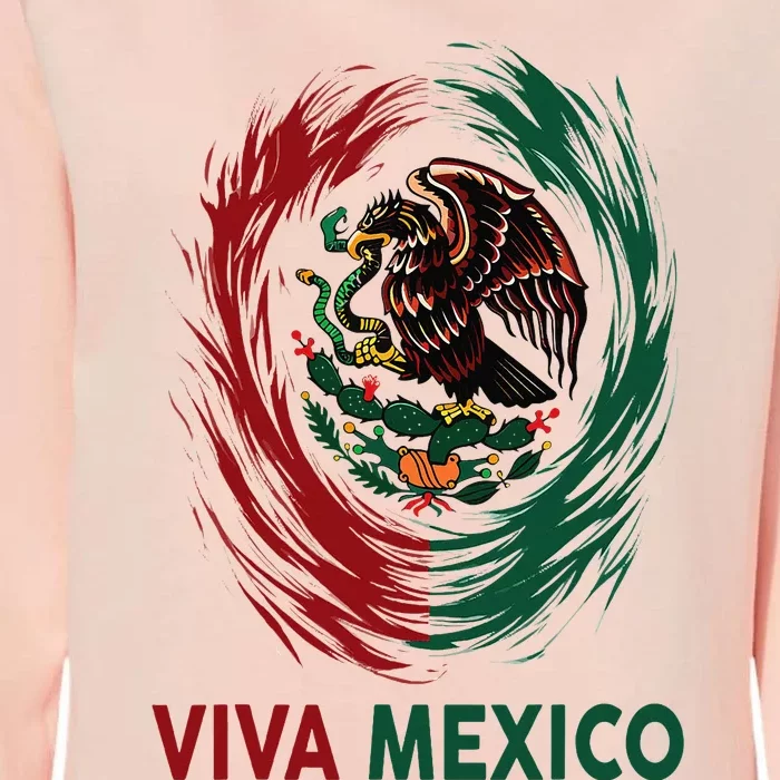 Mexican Viva Mexico Independence Day Flag Womens California Wash Sweatshirt