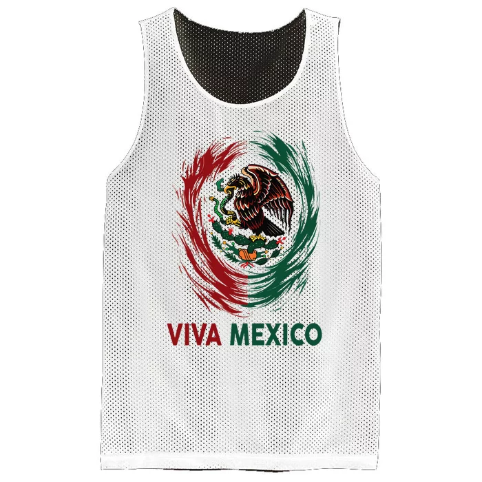 Mexican Viva Mexico Independence Day Flag Mesh Reversible Basketball Jersey Tank