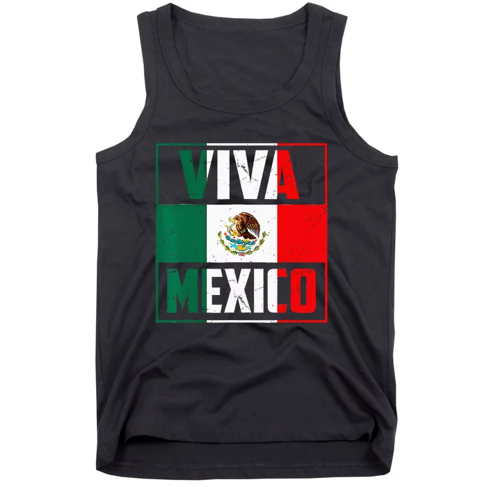 Mexican Viva Mexico Independence Day Flag Tank Top