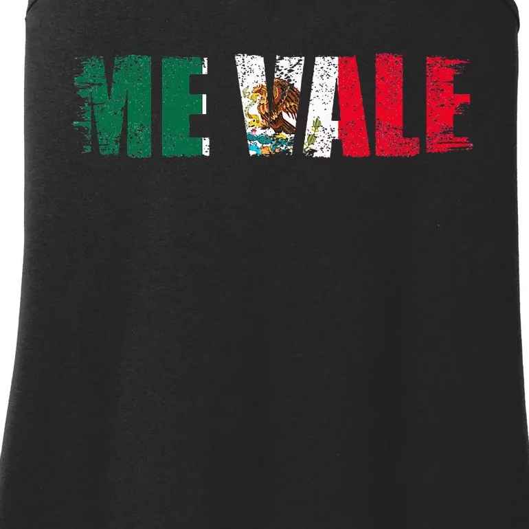 Me Vale Mexican Flag Latino Spanish Ladies Essential Tank