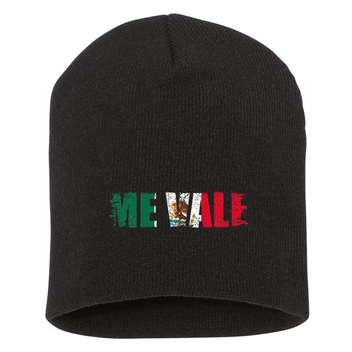 Me Vale Mexican Flag Latino Spanish Short Acrylic Beanie