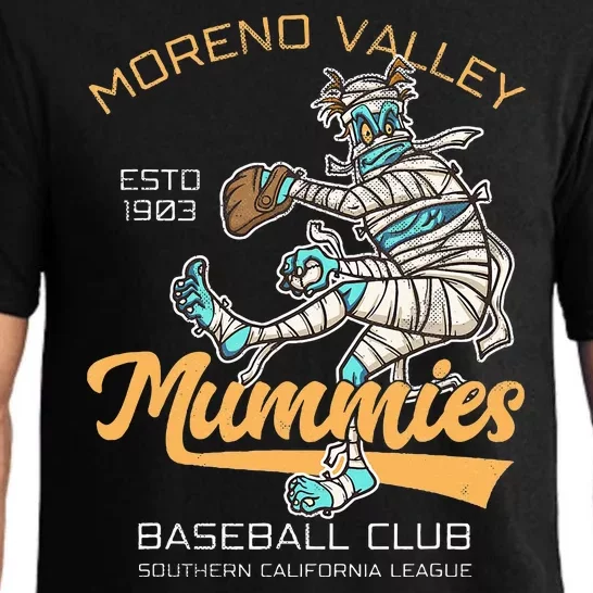 Moreno Valley Mummies Minor League Retro Baseball Team Pajama Set