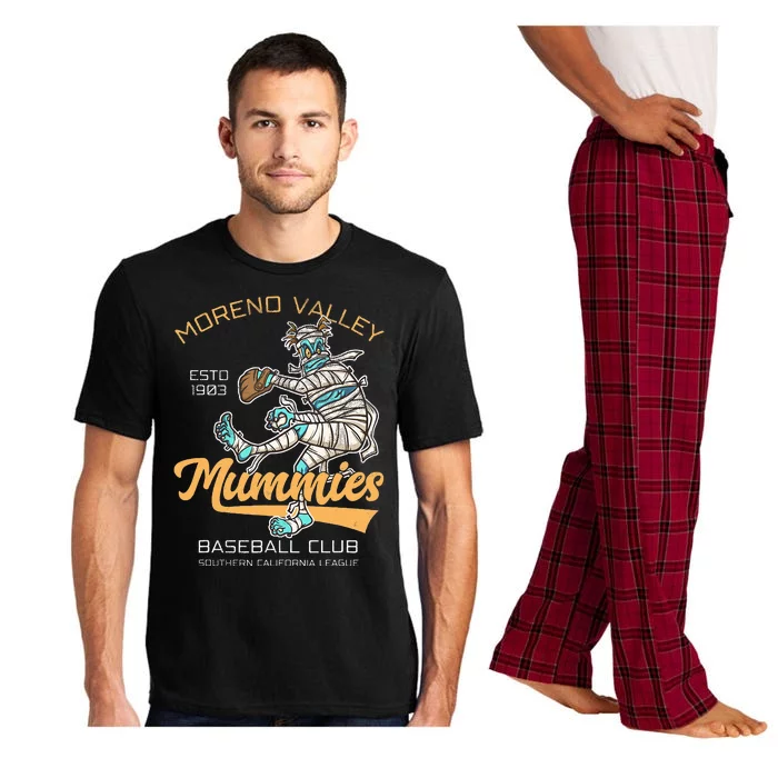 Moreno Valley Mummies Minor League Retro Baseball Team Pajama Set