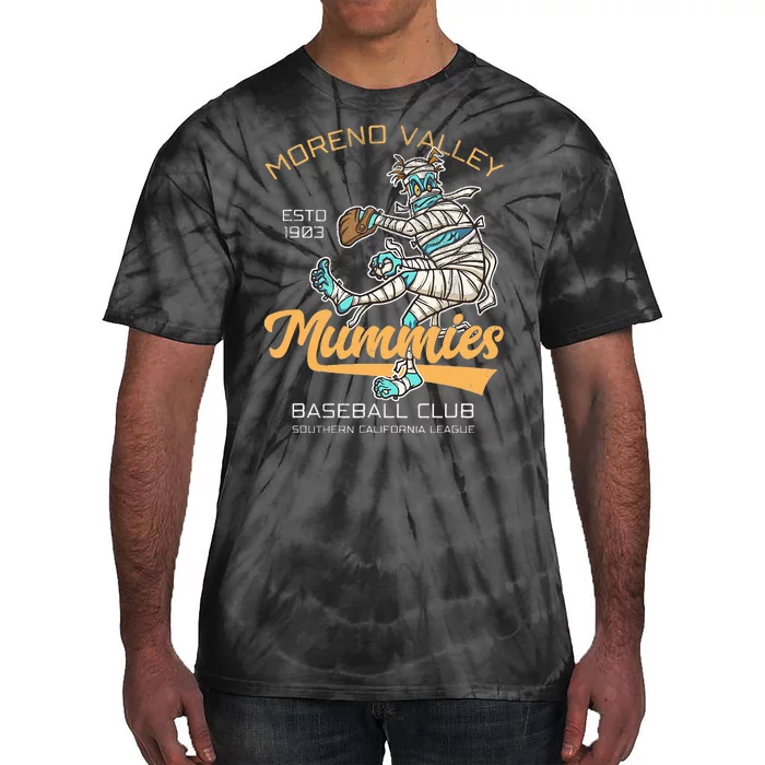 Moreno Valley Mummies Minor League Retro Baseball Team Tie-Dye T-Shirt