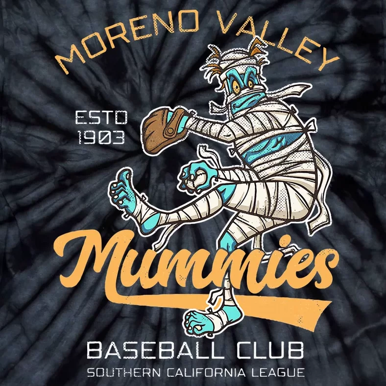 Moreno Valley Mummies Minor League Retro Baseball Team Tie-Dye T-Shirt