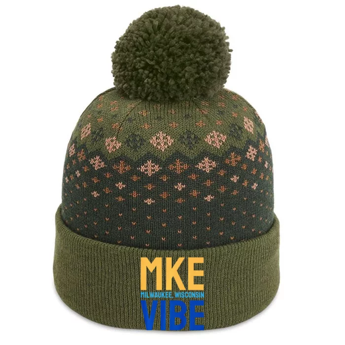 Mke Vibe “Mke Flagship” Premium The Baniff Cuffed Pom Beanie