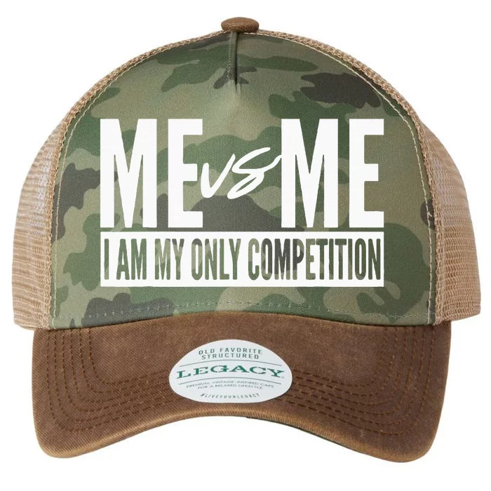 Me Vs Me I Am My Only Competition Inspirational Motivational Legacy Tie Dye Trucker Hat