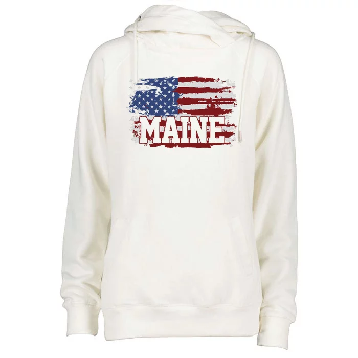 Maine Vintage Womens Funnel Neck Pullover Hood